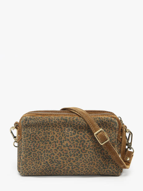 Cross Body Tas Vintage Leder Mila louise Bruin vintage 2367XPAV ander zicht 3